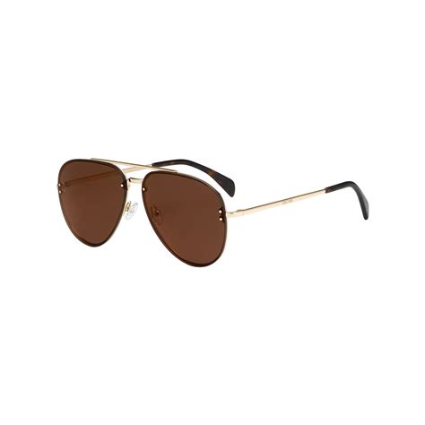 celine cl41391 j5g lc women's aviator sunglasses|Celine Mirror CL 41391 J5g LC Gold Metal Aviator Sunglasses.